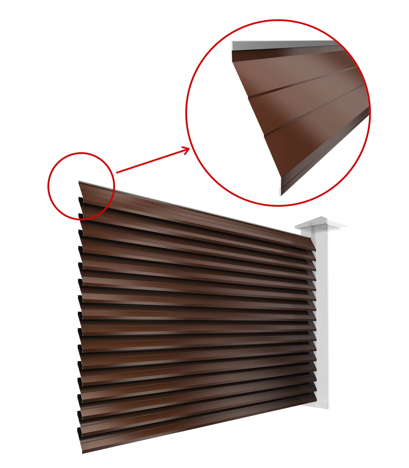 Ламели Жалюзи ЭКО-Z-US усиленные для забора-жалюзи в Актобе