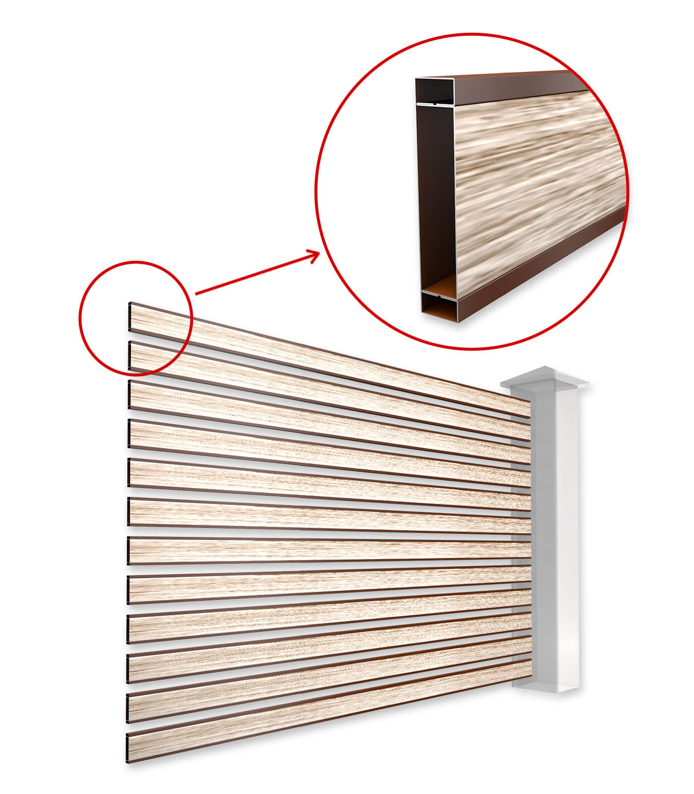 Ламели металлопланкен для забора-ранчо в Актобе