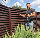 Забор из металлического штакетника, Актюбинская область, город Кандыагаш