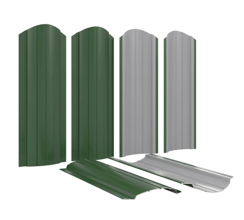 Металлоштакетник для забора Полукруглый Стандарт в Актобе